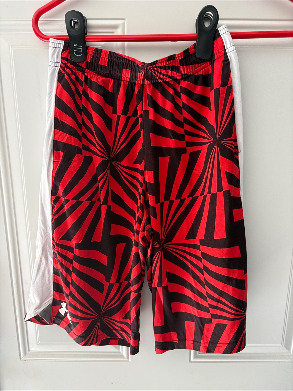 Under Armour Red and Black Athletic Shorts